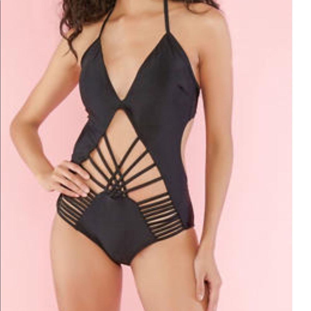 Sexy Caged Black Monokini swimsuit